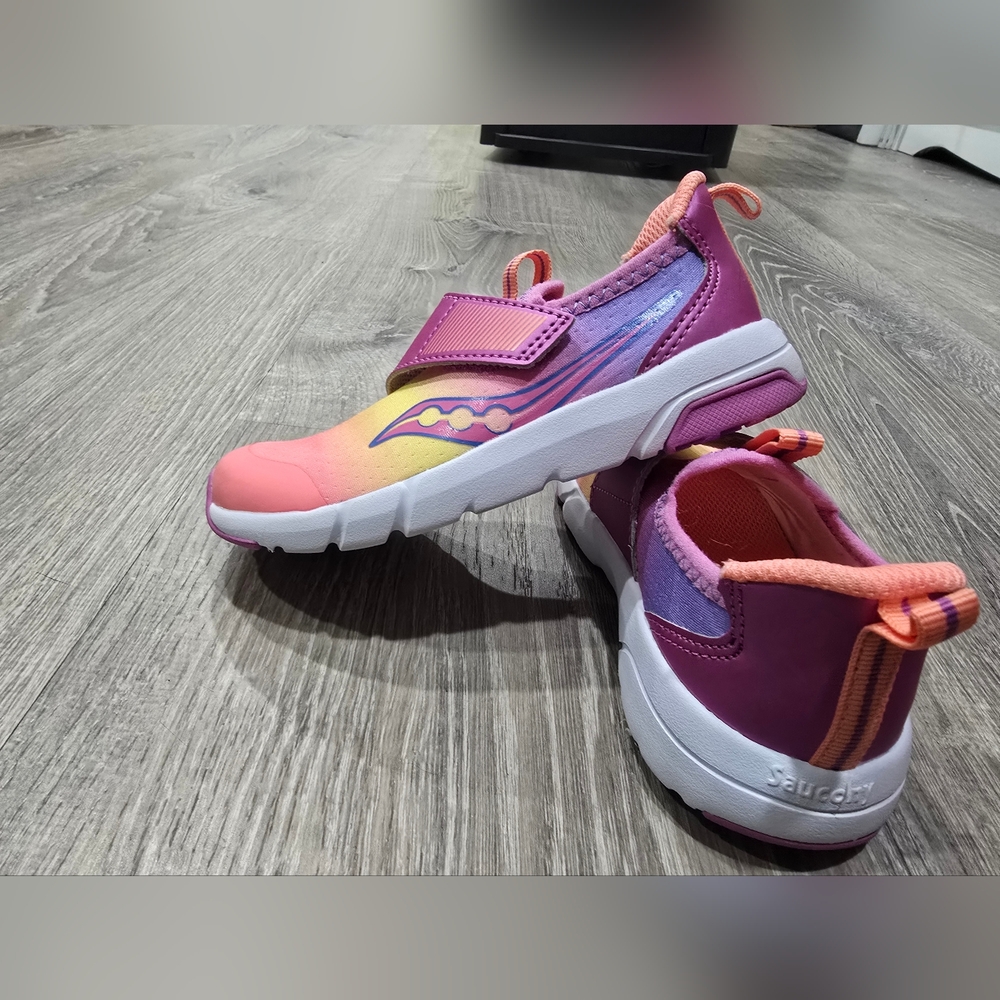Kids Gradient Pink and Purple Shoes - Picture 2 of 5